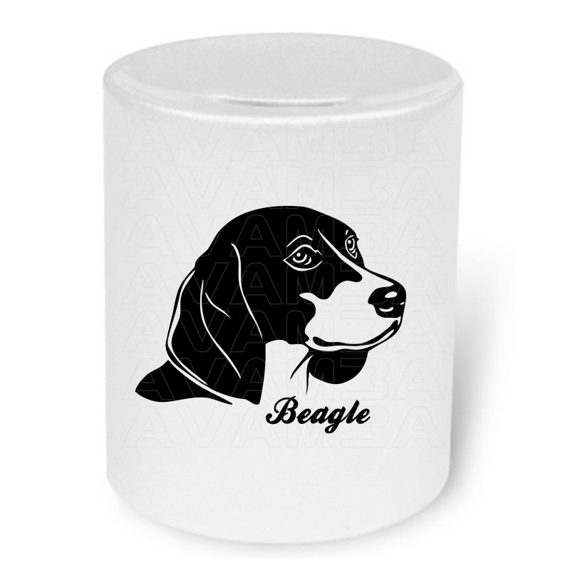 Spardose mit Hund Beagle, AVAMBA Oldtimer Youngtimer Auto TShirts u