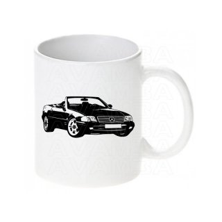 Mercedes Benz 280 - 600 SL  Roadster Cabrio Baureihe R129 (1989-2001) Tasse / Keramikbecher m. Aufdruck