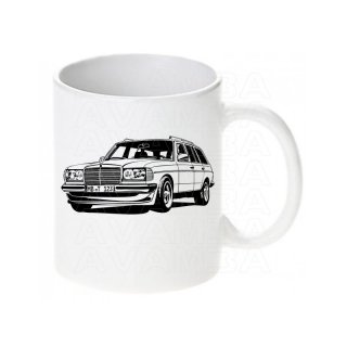 Mercedes Benz W123 T-Modell (S123; 1975-1986) -  Tasse / Keramikbecher m. Aufdruck