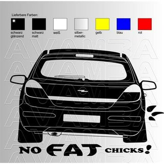Opel Astra No fat chicks Sticker Aufkleber Autoaufkleber - AVAMBA SHO
