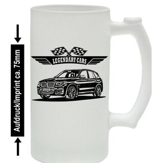 BMW X3 (G01 ab 2017)  Bierkrug / Beermug m. Aufdruck