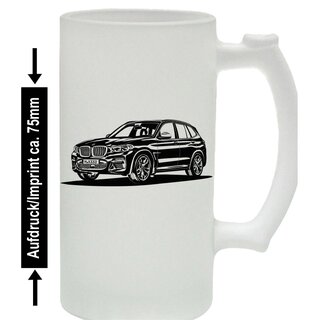 BMW X3 (G01 ab 2017)  Bierkrug / Beermug m. Aufdruck