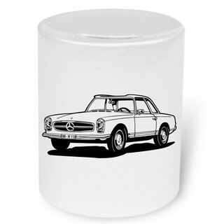 Mercedes W113 Pagode Version4  230 SL 250 SL 280 SL -  Moneybox / Spardose mit Aufdruck