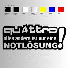 quattro - alles andere ist nur eine Notlsung!