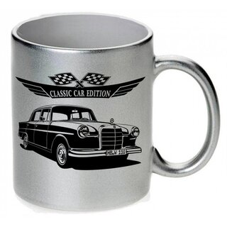 Mercedes W110 Heckflosse (2) (1961 - 1968) - Tasse / Keramikbecher m. Aufdruck