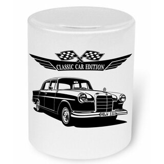 Mercedes W110 Heckflosse (2) (1961 - 1968)  -  Moneybox / Spardose mit Aufdruck