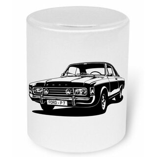 Ford 17M 20M 26M P7 Version 2 (1967-1971)  Moneybox / Spardose mit Aufdruck