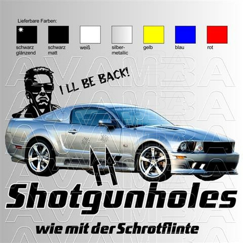 Shotgunholes - Einschusslöcher Schrotflinte Sticker Aufkleber Autoauf