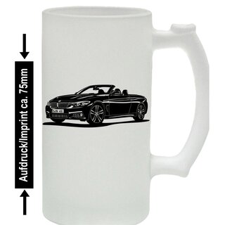 BMW 4er Cabriolet  F33 (ab 2014 )  Bierkrug / Beermug m. Aufdruck