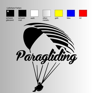 Paragliding Gleitschirmfliegen  V9  Aufkleber/ Sticker