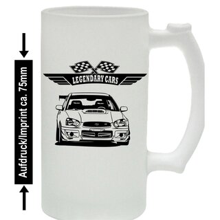 Subaru Impreza WRX STi Front 2004     Bierkrug / Beermug m. Aufdruck