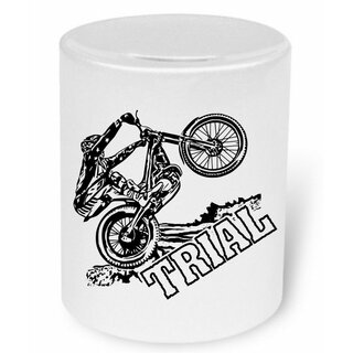 Trial Motorradtrial  Moneybox / Spardose mit Aufdruck