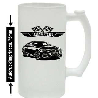 BMW 4er 2.Gen. (G22)  Bierkrug / Beermug m. Aufdruck