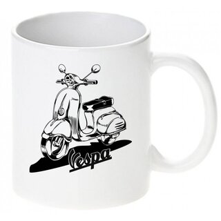 Vespa 2 Motorroller Tasse / Keramikbecher m. Aufdruck