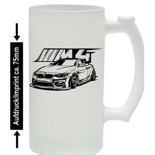 BMW M4 Coupe F82 - F83  (ab 2014 - 2020)   Bierkrug / Beermug m. Aufdruck