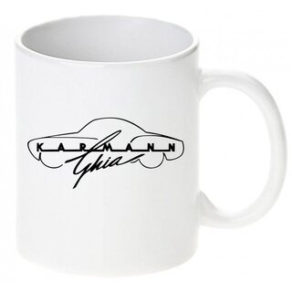 Karmann Ghia Silhouette / Schriftzug  Tasse / Keramikbecher m. Aufdruck