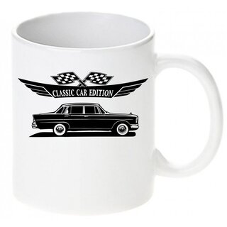 Mercedes W111 Heckflosse Seite  (1961 - 1968) Tasse / Keramikbecher m. Aufdruck