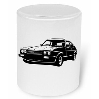 Ford Capri II / III 3 2.8i (1981-1986) Moneybox / Spardose mit Aufdruck