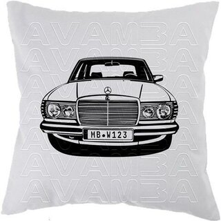 Mercedes Benz W123 Limo Front (1975-1986) - Car-Art-Kissen / Car-Art-Pillow