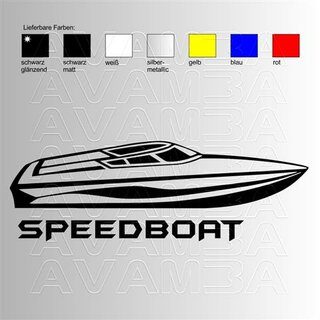 Speedboat   Motorbootaufkleber / Motorbootsticker