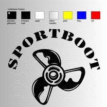 Sportboot  Motorbootaufkleber / Motorbootsticker