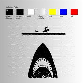 Shark Alarm Schwimmen  Aufkleber / Sticker