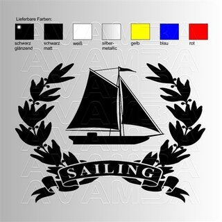 Sailing Segeln (V.2) Aufkleber / Sticker