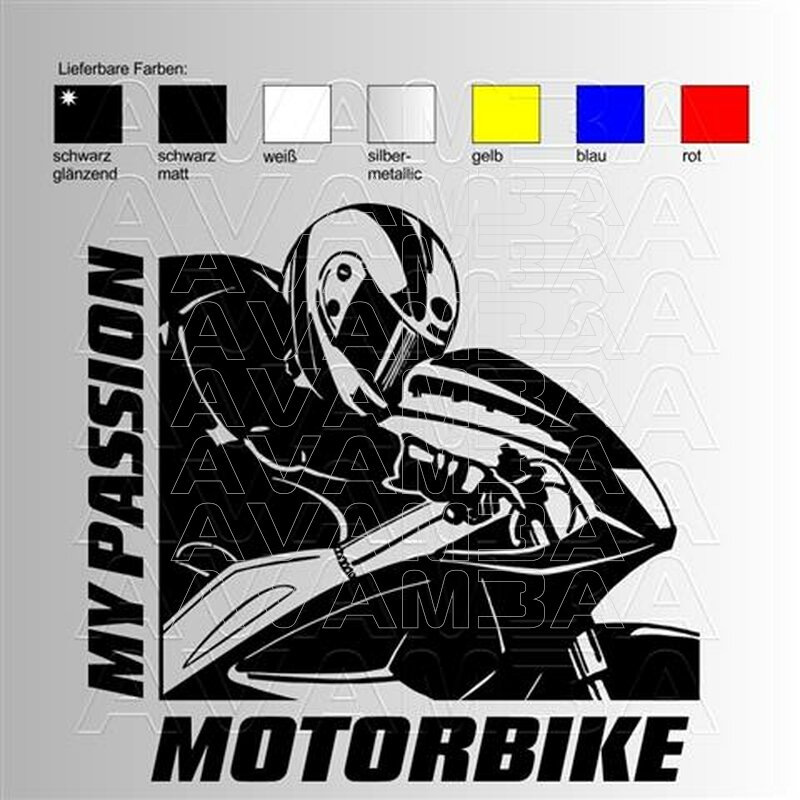 Motorrad Motorbike my passion Aufkleber Sticker - AVAMBA SHOP - die s