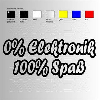 0% Elektronik 100% Spass