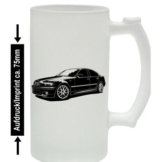 BMW 3er E46 (2000-2007) Bierkrug / Beermug m. Aufdruck