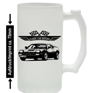 BMW M1 Version2 (E26 - 1978-1981) Bierkrug / Beermug m. Aufdruck