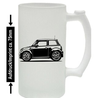 BMW Mini Life is fast Bierkrug / Beermug m. Aufdruck