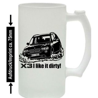 BMW X3 Offroad  Bierkrug / Beermug m. Aufdruck