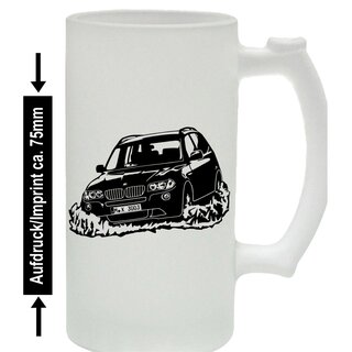 BMW X3 Offroad  Bierkrug / Beermug m. Aufdruck