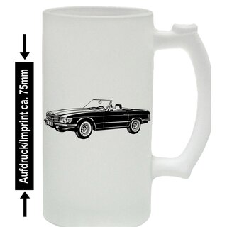 Mercedes Benz 280 SL 350 SL 450 SL Roadster Cabrio W107 (1971-1989) - Bierkrug / Beermug m. Aufdruck