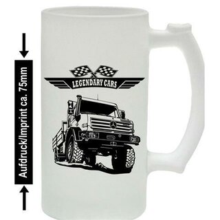 Mercedes UNIMOG U 4000 / 5000  Bierkrug / Beermug m. Aufdruck