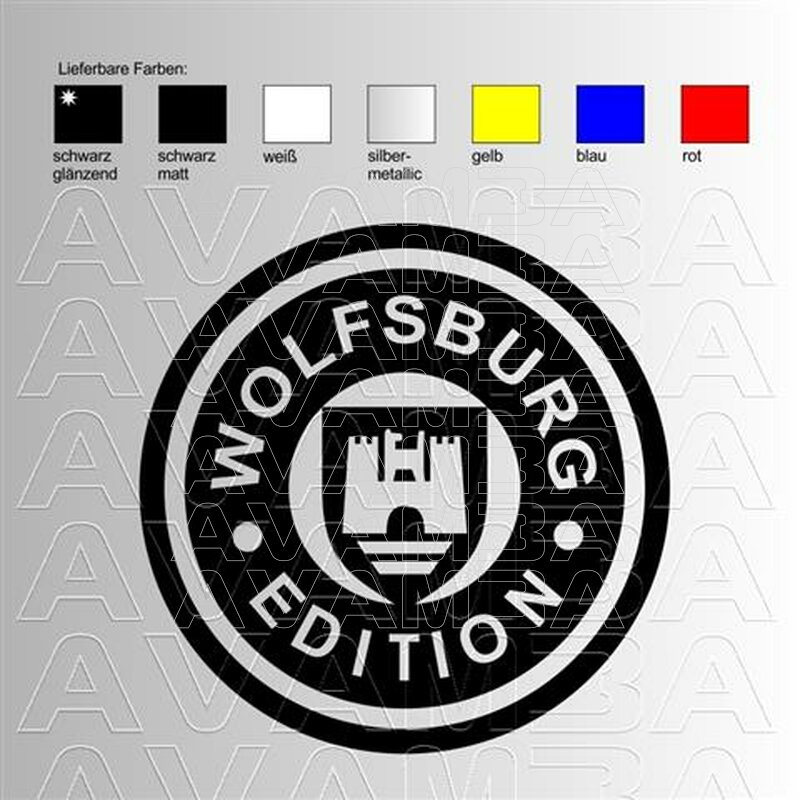 Wolfsburg kennzeichen Stickers - Kfz Kennzeichen' Sticker