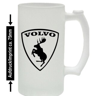 Volvo Aufbumender Elch  Bierkrug / Beermug m. Aufdruck