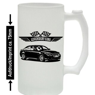 BMW 5er E60 520i - 550i M5 (2003 -2010)  Bierkrug / Beermug m. Aufdruck