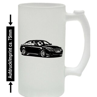 BMW 5er E60 520i - 550i M5 (2003 -2010)  Bierkrug / Beermug m. Aufdruck