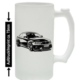 BMW 1er Coupe E82 Bierkrug / Beermug m. Aufdruck