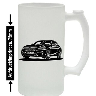 BMW 2er Coup F22 (ab 2013 -) Bierkrug / Beermug m. Aufdruck