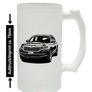 Skoda Kodiaq (2017 -) inspirierter Bierkrug / Beermug m. Aufdruck