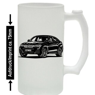 BMW X4  F26 (2014 - )  Bierkrug / Beermug m. Aufdruck