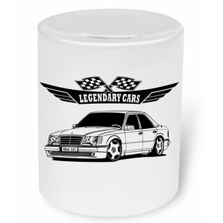 Mercedes Benz W124 Limousine 200 - 500 ArtStyle  (84-93)  Moneybox / Spardose mit Aufdruck