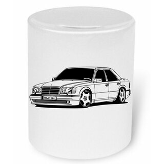 Mercedes Benz W124 Limousine 200 - 500 ArtStyle  (84-93)  Moneybox / Spardose mit Aufdruck