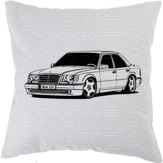 Mercedes Benz W124 Limousine 200 - 500 ArtStyle  (84-93)  Car-Art-Kissen / Car-Art-Pillow