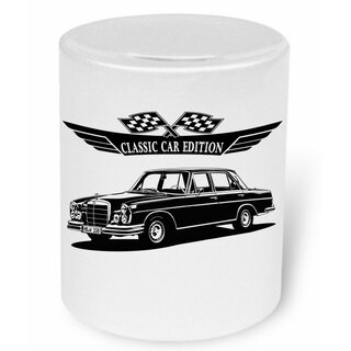 Mercedes Benz W108 / W109 250 S - 300 SEL  Version 3 (1965-1972)  - Moneybox / Spardose mit Aufdruck