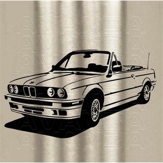 BMW 3er E30 Cabrio (1985 - 1994)  Thermobecher Edelstahl, handbedruckt